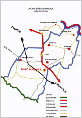 Špišić Bukovica - Ceste